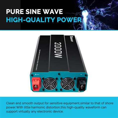renogy   pure sine wave inverter  watt solar power battery converter vdc  vac