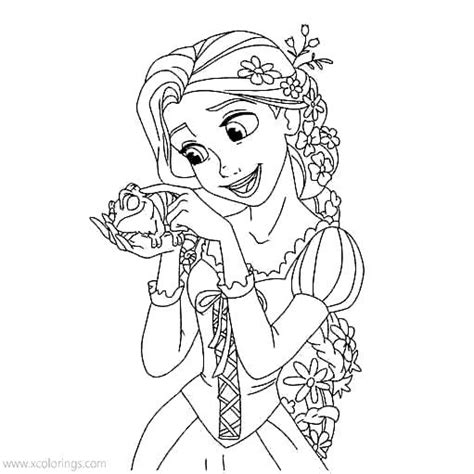 tangled coloring pages happy princess xcoloringscom
