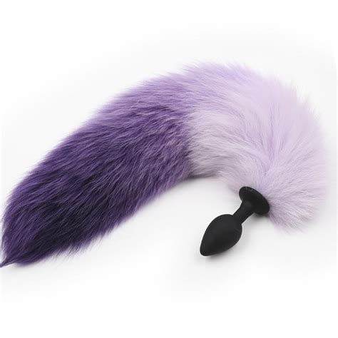 faux fox tail butt plug silicone anal plug tails sex toys