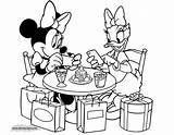 Coloring Minnie Daisy Pages Mouse Mickey Duck Donald Shopping Pluto Friends Disney Color After sketch template