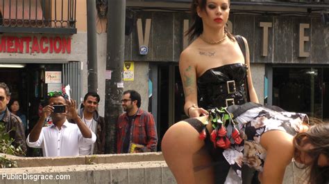 Beautiful Spanish Slut Completely Humiliated On Stage At