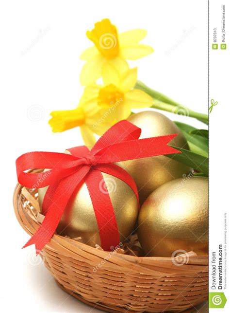 golden easter stock image image  festival color feathers