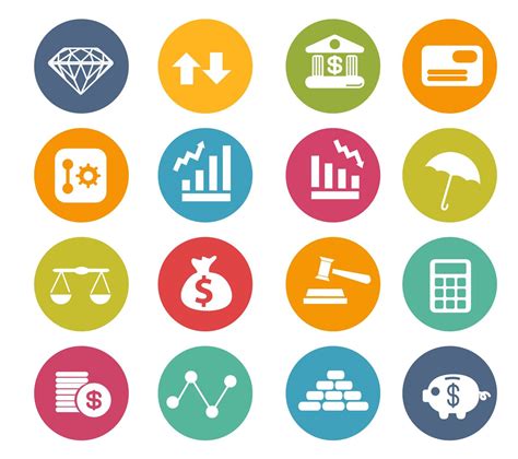 vector finance icons circle series finance icons vector