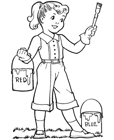 bluebonkers girl coloring page girl printable coloring home