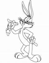 Bunny Bugs Coloring Looney Tunes Pages Cartoon Drawing Kids Carrot Adult Clip Eats Colouring Color Coyote Books Characters Cartoons Choose sketch template