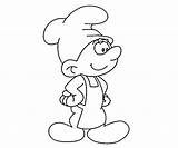 Coloring Smurf sketch template
