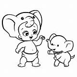 Twozies Coloring Pages Elephant Baby Rupert Keepa Getcoloringpages sketch template