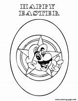 Easter Mario Coloring Pages Happy Printable Color Info sketch template