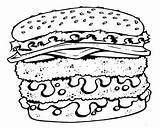 Coloring Pages Cheeseburger Food Super Fries Choose Board Clipart Kids sketch template