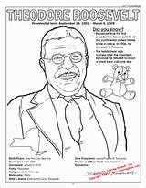 Roosevelt Coloring Theodore Teddy Presidents Getcolorings Getdrawings Color Pages sketch template