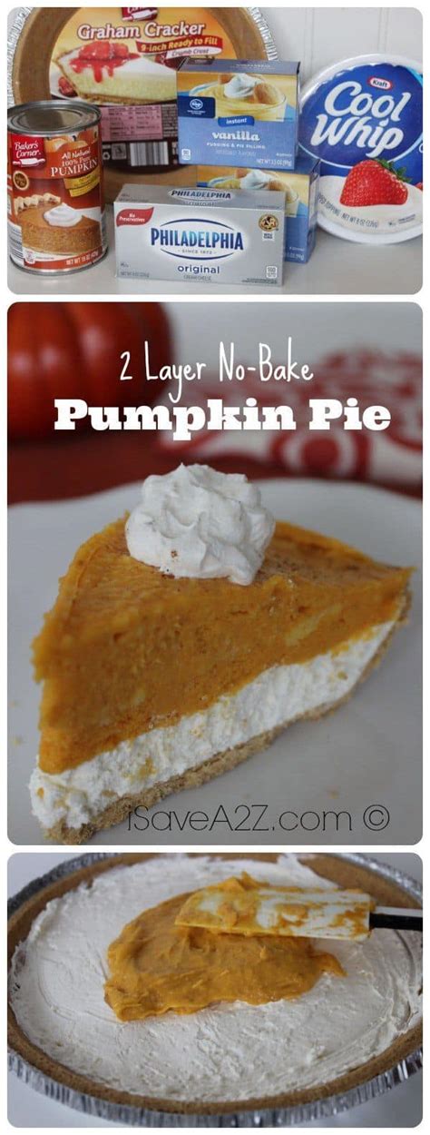 2 Layer No Bake Pumpkin Pie