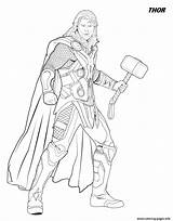 Coloring Thor Avengers Pages Printable Drawing Marvel Sheets Superhero Movie Collection Coloringfolder sketch template