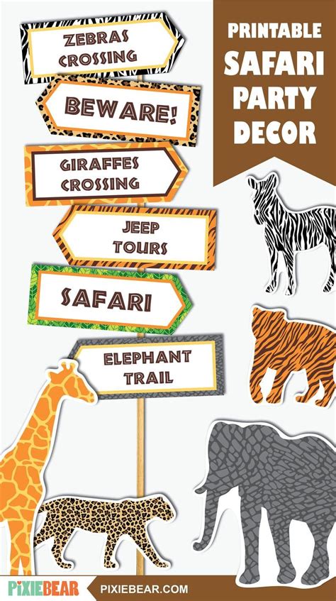 printable safari signs printable word searches