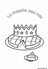 Galette Rois Enfants Epiphanie Colorier Imprimé Fois Partager sketch template