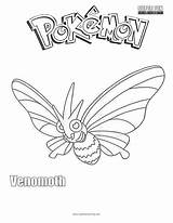 Venomoth sketch template