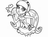 Draculaura Monster High Pages Coloring sketch template