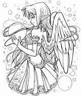 Coloring Fairy Pages Anime Adults Adult Kids sketch template