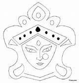 Pitara Durga Enlarged sketch template
