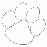Paw Tiger Clipartmag Drawing sketch template