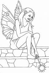 Fairy Coloring Pages Print Size Vie Enjoy Then Click Magic sketch template