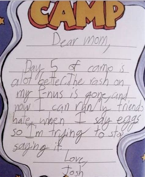 kids write   hilarious letters  camp
