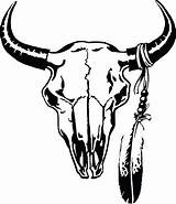 Cow Skull Clipart sketch template