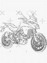 Multistrada Touring Enduro Pencil Resistant Removable Stickers sketch template