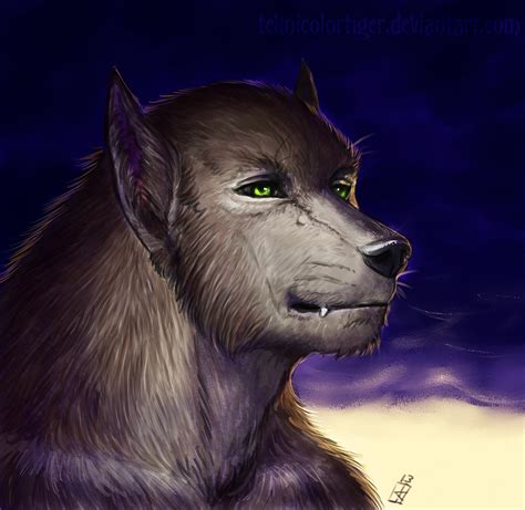 werewolf portrait furian weasyl