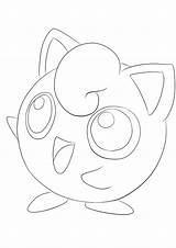 Jigglypuff Coloring Rondoudou Coloriages Pokémon Traits Epais Fairy sketch template