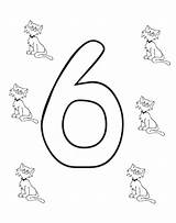 Zahl Sechs Zahlen Sieben Aausmalbilder sketch template