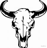 Skull Bull Drawing Cow Getdrawings sketch template