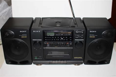 sony cfd  portable stereo system  early  dorm didnt     bookcase