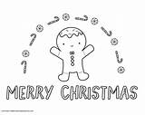 Coloring Christmas Pages Cute Kids Printables Fun Merry Printable Sheets Pdf Gingerbread Print Grab Instant Four sketch template