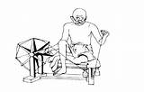 Gandhi Mahatma Charkha Jayanti Fighters sketch template