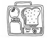 Colouring Pages Coloring Lunchbox Healthy School Printables Lunch Box Sheets Kids Back sketch template