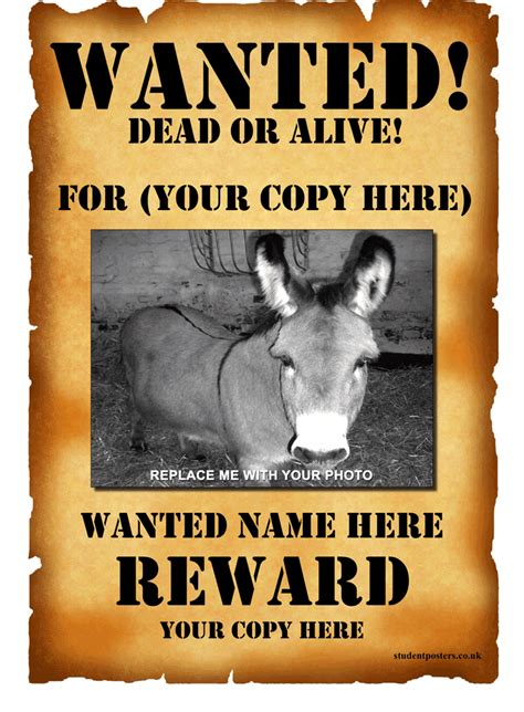 wanted poster template powerpoint kb  pages wanted