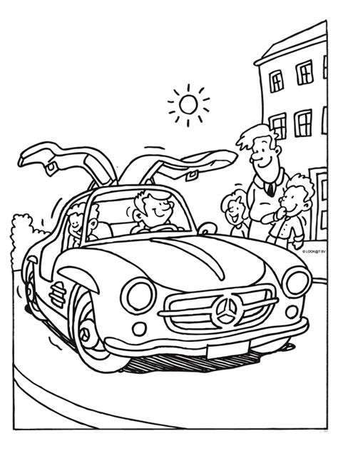 auto kleurplaat mercedes
