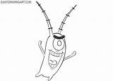 Plankton Spongebob Easydrawingart sketch template