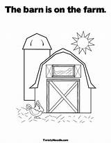 Coloring Farm Pages Old Macdonald Had Comments Coloringhome Barn sketch template