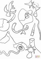 Miro Joan Coloring Air Pages Printable Miró Puzzle Drawing sketch template