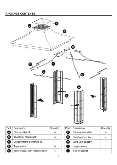ft square steel gazebo assembly manuals