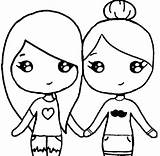 Coloring Pages Friend Girls Bff Printable Color Getcolorings sketch template