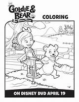 Goldie Bear Coloring Disney Pages Sheets Activity Fairytale Friends Disneyjunior Junior sketch template