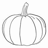 Pumpkin Outline Simple Printable Coloring Template Pages Clipart sketch template