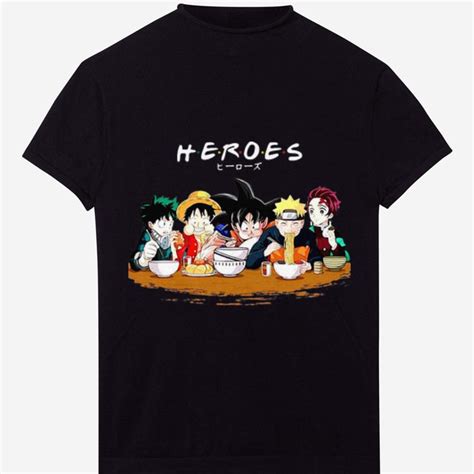 Great Heroes Anime Characters Eating Ramen Shirt Hoodie