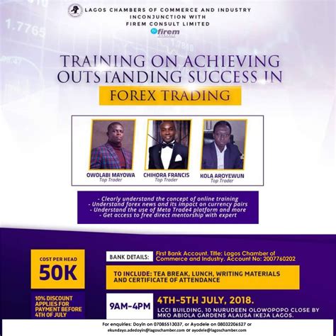 Training On Achieving Outstanding Success In Forex Trading Business