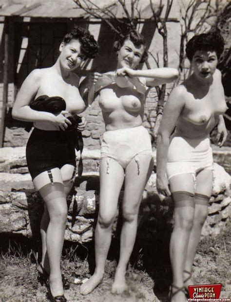 pinkfineart classic 50s outdoor girls from vintage classic porn