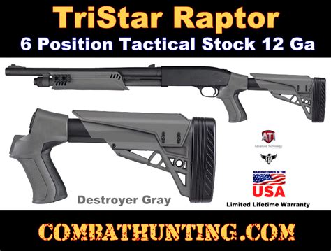 tri  tristar raptor collapsible tactical stock destroyer gray tristar raptor