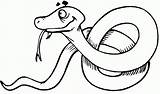 Snake Cartoon Coloring Kids Library Clipart Cute sketch template