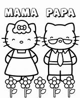 Mama Papa Kitty Hello Coloring Printable Pages Print Sheet Books Parents Choose Board Color sketch template